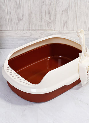 Semi-Enclosed Cat Litter Box