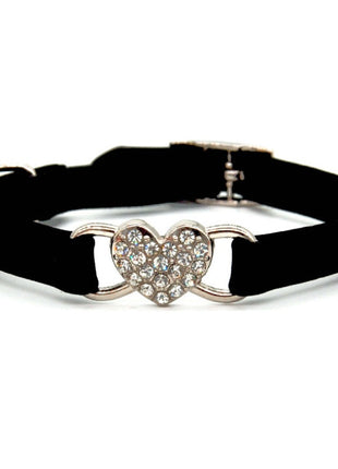 Cat Love Collar w/Heart Bling Charm