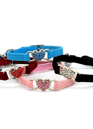 Cat Love Collar w/Heart Bling Charm