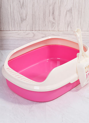 Semi-Enclosed Cat Litter Box