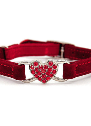 Cat Love Collar w/Heart Bling Charm