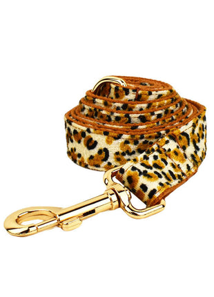 Dog Leash Pet Leopard Print Collar