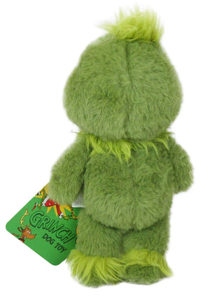 Grinch-Inspired Holiday Plush Dog Toy with Squeaker - Green