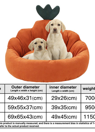 Carrot-Style Dog Bed                         for Small & Medium Dogs