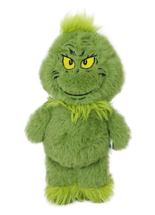 Grinch-Inspired Holiday Plush Dog Toy with Squeaker - Green