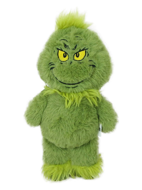 Grinch-Inspired Holiday Plush Dog Toy with Squeaker - Green