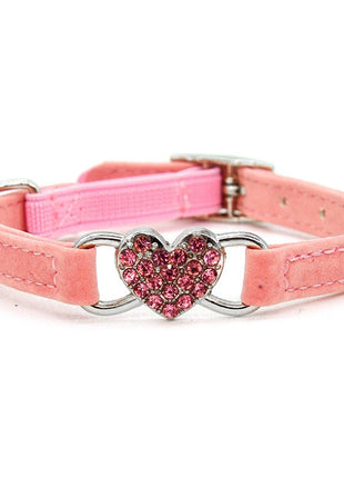 Cat Love Collar w/Heart Bling Charm