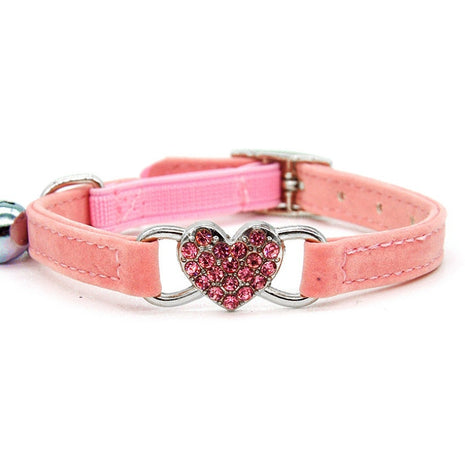 Cat Love Collar w/Heart Bling Charm