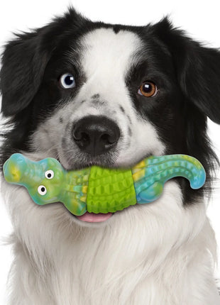 Durable Indestructible Dog Toys for Aggressive Chewers - Bacon Flavor, Green - Ideal for Large Breeds