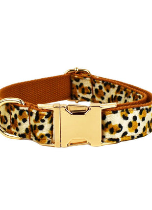 Dog Leash Pet Leopard Print Collar