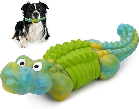 Durable Indestructible Dog Toys for Aggressive Chewers - Bacon Flavor, Green - Ideal for Large Breeds