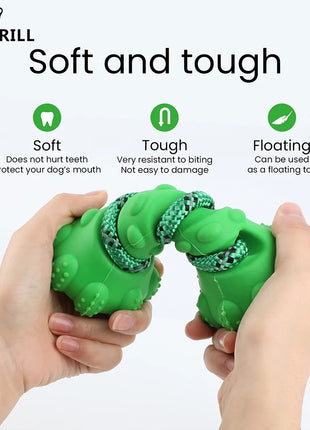 Ultra-Durable Natural Rubber Dog Chew Toys for Aggressive Chewers - Interactive Teeth Grinding Solution for Medium to Large Dogs, Promoting Dental Health and Reducing Boredom