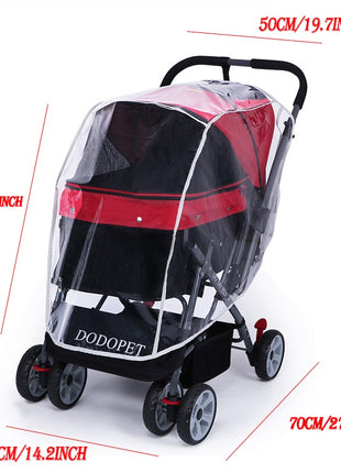 DoDoPet Dog Stroller w/Rain Cover