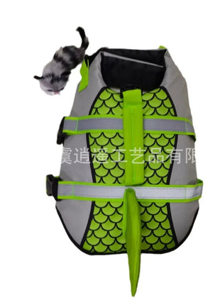 Shark Dog Life Jacket Enhanced Swimming Safety Vest with Handle