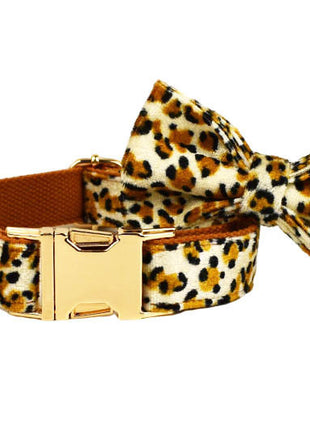 Dog Leash Pet Leopard Print Collar