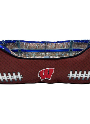 Pets First NCAA Football Stadium Pillow Bed for Dogs & Cats Sporty Dog Bed