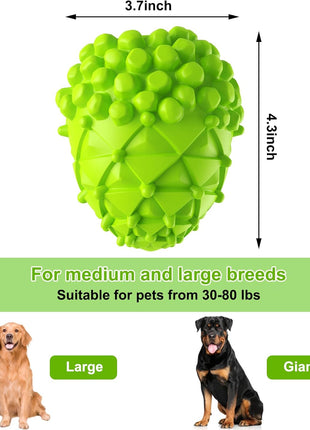 Dog Chew Toys, Rubber Dog Squeaky Chew Toys,Reduces Plaque & Tartar Teeth Cleaning Chew Toys, Tough Tear-Resistant Pinecone Shape Dog Toys for Large Dog