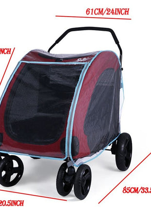 DoDoPet Dog Stroller w/Rain Cover