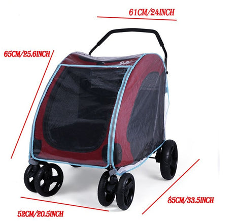 DoDoPet Dog Stroller w/Rain Cover